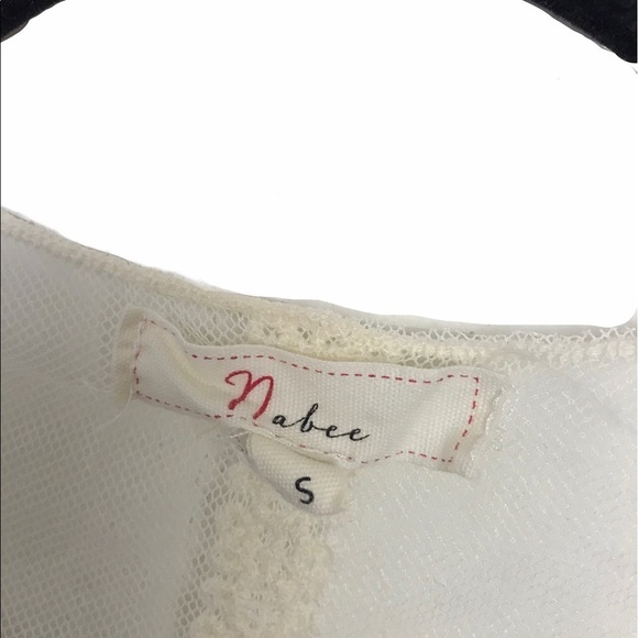 Nabee Red Tank Top Blouse with Lace Detail FLAWED - Picture 7 of 10